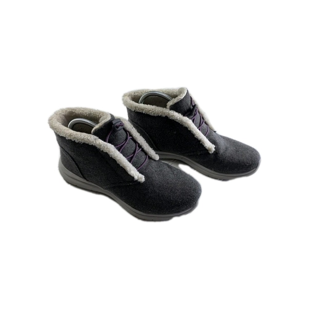 RYKA Boots‎ Women's 10M Memory Foam Gray Slip On Wedge Ankle Bootie